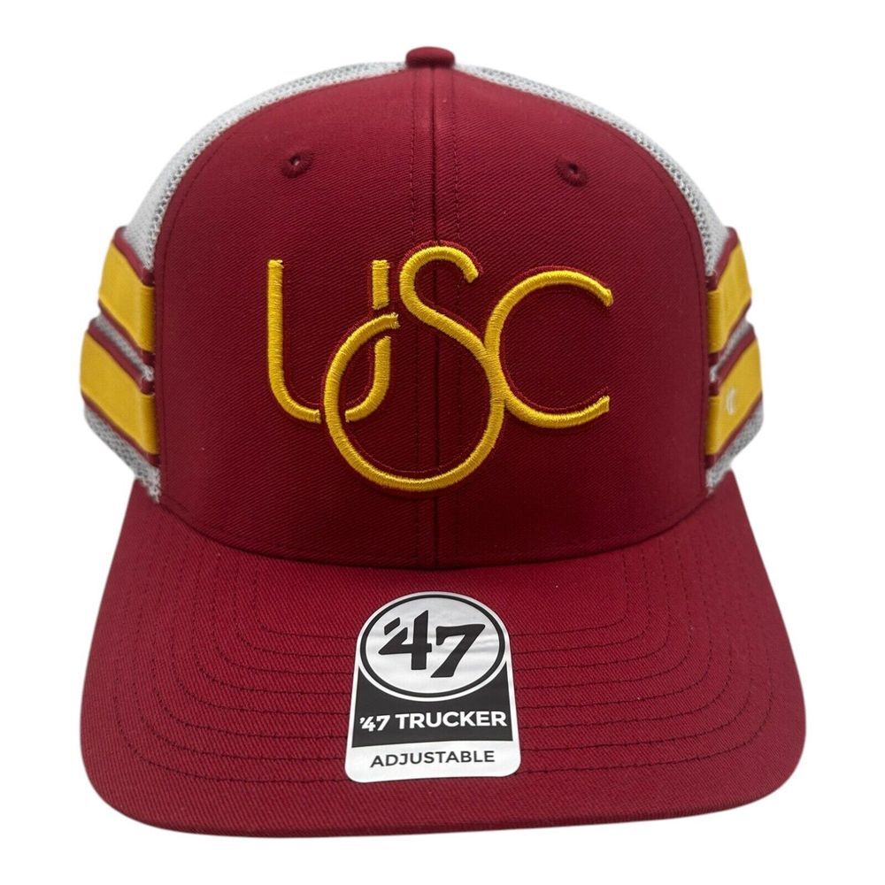 '47 Brand USC Trojans Snapback Trucker Hat Cap Straight Eight 8 NCAA